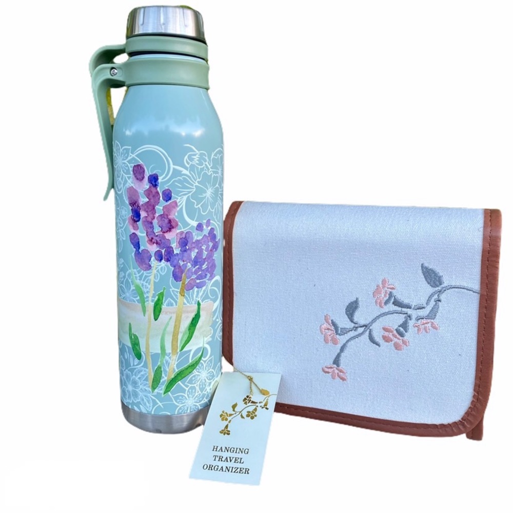 New Floral Cottagecore Bottle & Travel Bag Lot